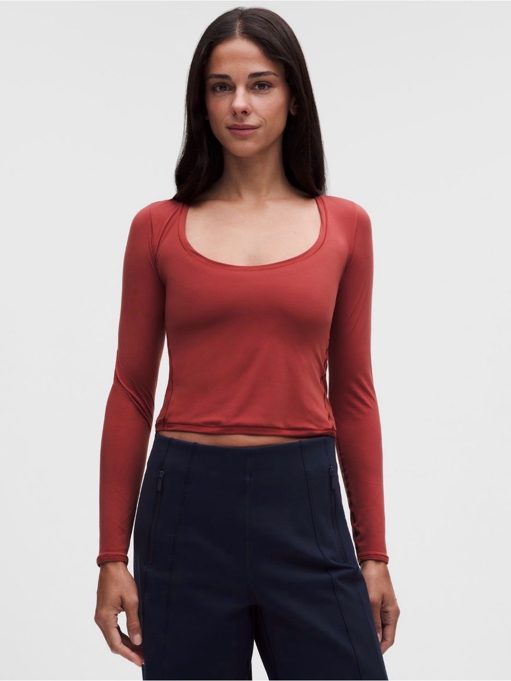 lululemon athletica Wundermost Scoopneck Long Sleeve Rocket Red XS